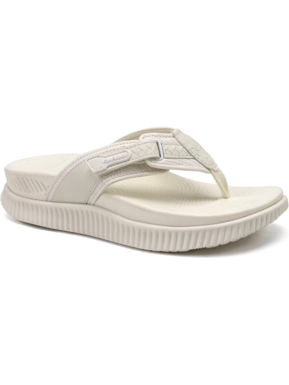 Women's White Orthotic Cushion Flip Flops Sandals With Arch Support Foot bed
